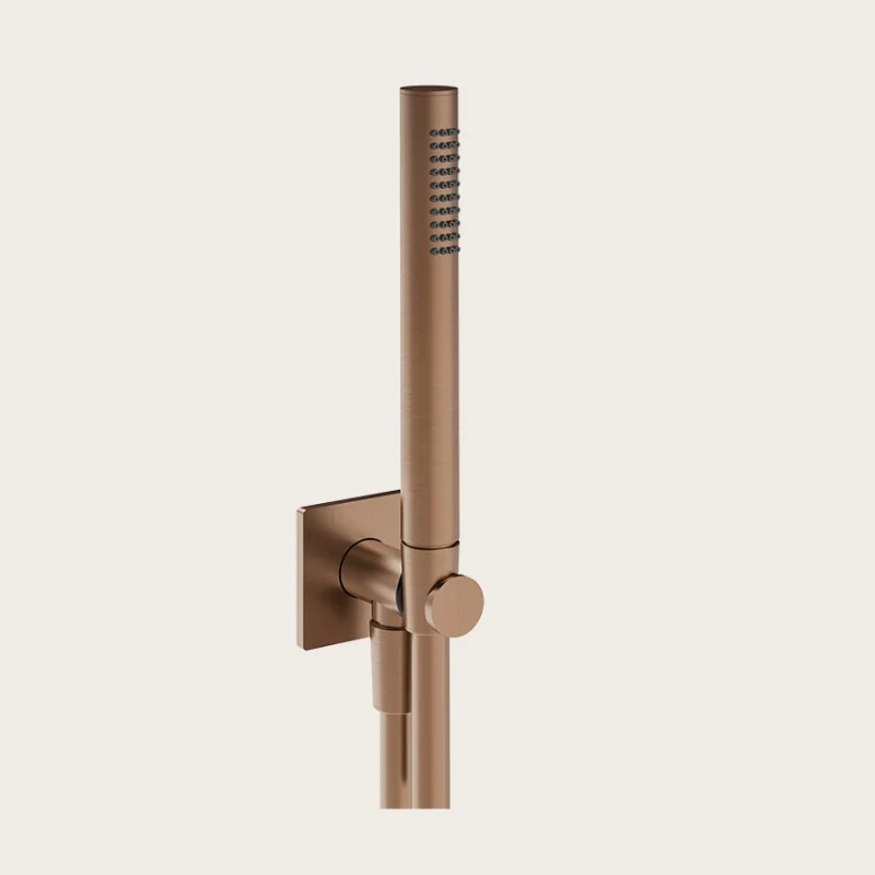 Душевой набор, Gessi, Inverso Rigato, цвет-Copper Brushed PVD