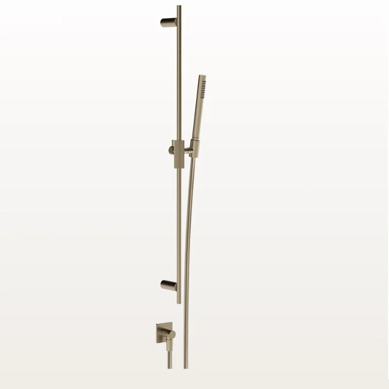 Душевой гарнитур, Gessi, Inverso Rigato, 23, цвет-Finox Brushed Nickel