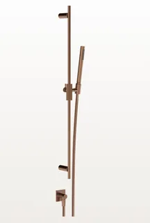 Душевой гарнитур, Gessi, Inverso Rigato, 23, цвет-Copper Brushed PVD