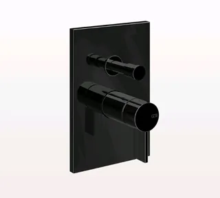 Смеситель для душа, Gessi, Inverso Rigato, на 2 потребителя, с переключателем ванна/душ, цвет-Black Metal PVD