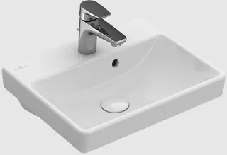 Раковина, Villeroy&Boch, Avento, шгв 450*370*150, отверстия для смесителя-1, цвет-альпийский белый