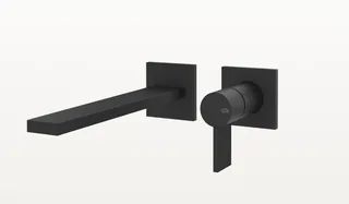 Смеситель для раковины, Gessi, Inverso Rigato, цвет-черный матовый