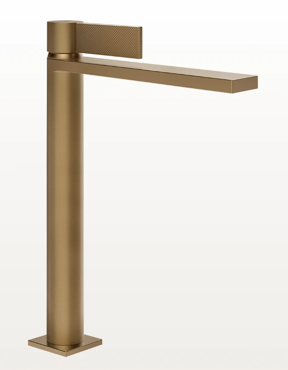Смеситель для раковины, Gessi, Inverso Diamantato, на раковину/столешницу, цвет-Deep Bronze Brushed PVD
