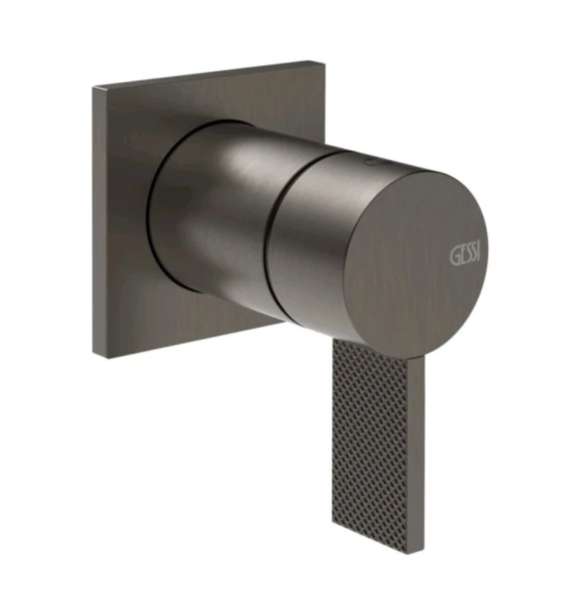 Смеситель для душа, Gessi, Inverso Diamantato, на 1 потребитель, цвет-Black Metal Brushed PVD
