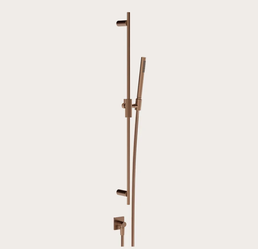 Душевой гарнитур, Gessi, Inverso Diamantato, цвет-Copper Brushed PVD