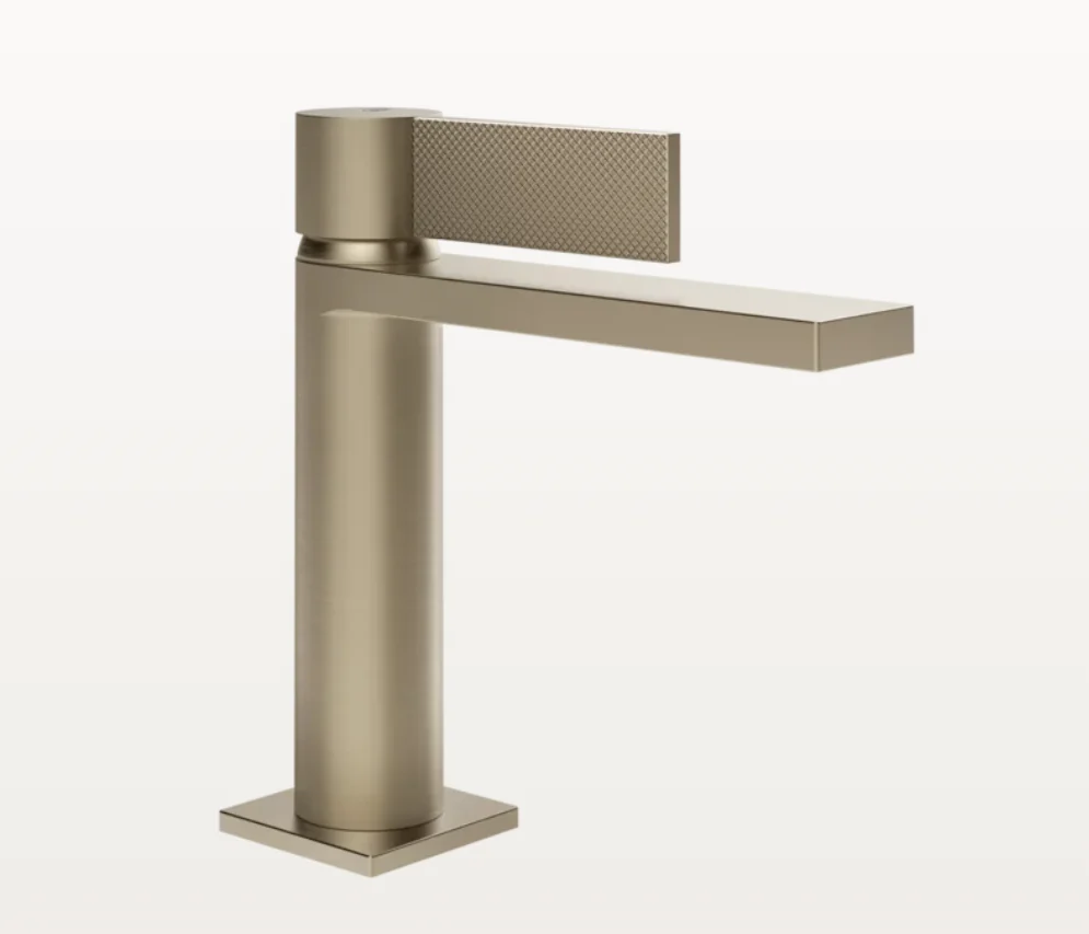 Смеситель для раковины, Gessi, Inverso Diamantato, цвет-Finox Brushed Nickel