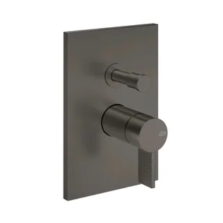 Смеситель для душа, Gessi, Inverso Diamantato, на 2 потребителя, цвет-Black Metal Brushed PVD