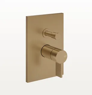 Смеситель для душа, Gessi, Inverso Diamantato, на 2 потребителя, настенный встраиваемый, цвет-Deep Bronze Brushed PVD