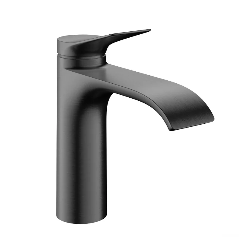 Смеситель для раковины, Hansgrohe, Vivenis, цвет-хром чёрный шлифованный