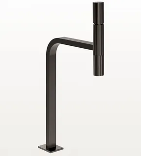 Смеситель для раковины, Gessi, Incastri, на раковину/столешницу, цвет-Black Metal Brushed PVD