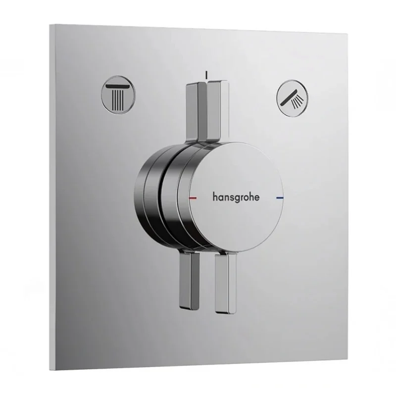 Смеситель для душа, Hansgrohe, DuoTurn E, на 2 потребителя, цвет-хром