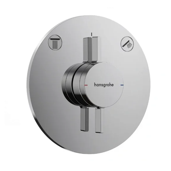 Смеситель для душа, Hansgrohe, DuoTurn S, на 2 потребителя, настенный встраиваемый, цвет-хром