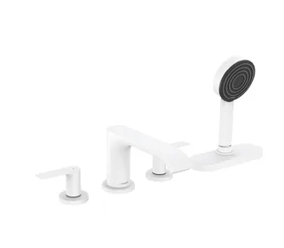 Смеситель для ванны и душа, Hansgrohe, Vivenis, на борт ванны, цвет-белый матовый