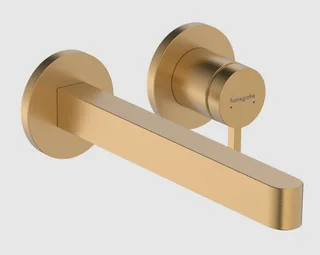 Смеситель для раковины, Hansgrohe, Finoris, настенный встраиваемый, цвет-шлифованная бронза