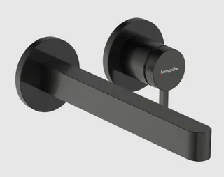 Смеситель для раковины, Hansgrohe, Finoris, настенный встраиваемый, цвет-шлифованный черный хром