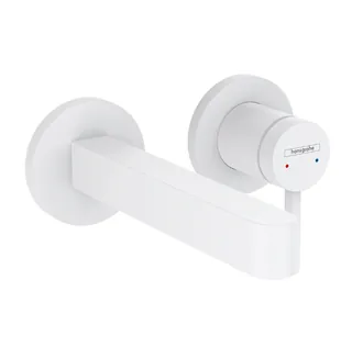 Смеситель для раковины, Hansgrohe, Finoris, настенный встраиваемый, цвет-белый матовый