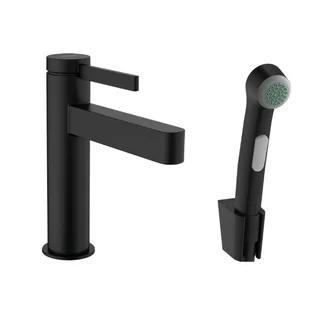 Смеситель для раковины, Hansgrohe, Finoris, на раковину/столешницу, цвет-черный матовый