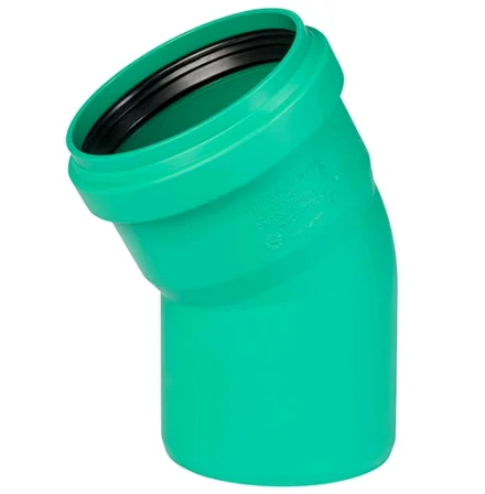 Отвод, Ostendorf, KG2000, KG2000B, 30°, 160, PP-MD, цвет-RAL 6017 зеленый, для усиленной канализации