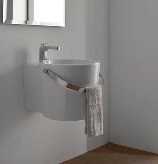 Раковина, Scarabeo, Bucket, шгв 300*400*225, отверстия для смесителя-1, цвет-белый/хром