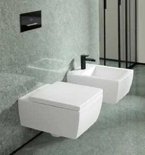Сиденье для унитаза, Villeroy&Boch, Memento, шг 375*560, цвет-альпийский белый
