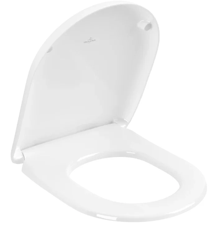 Сиденье для унитаза, Villeroy&Boch, Antao, шг 373*445, CeramicPlus, цвет-камень белый (Stone White)