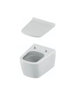 Унитаз, TECE, TECEneo, подвесной, шгв 368*540*365, Cera clean, с тонкой крышкой-сиденьем, цвет-белый
