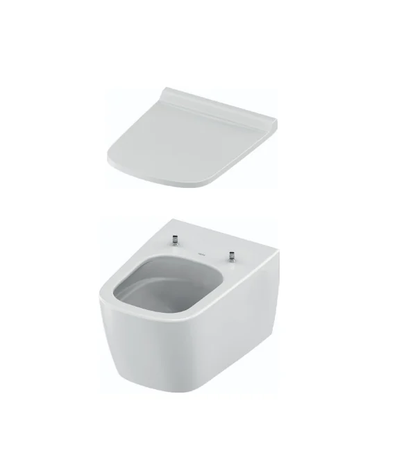 Унитаз, TECE, TECEneo, подвесной, шгв 368*540*365, Cera clean, с тонкой крышкой-сиденьем, цвет-белый