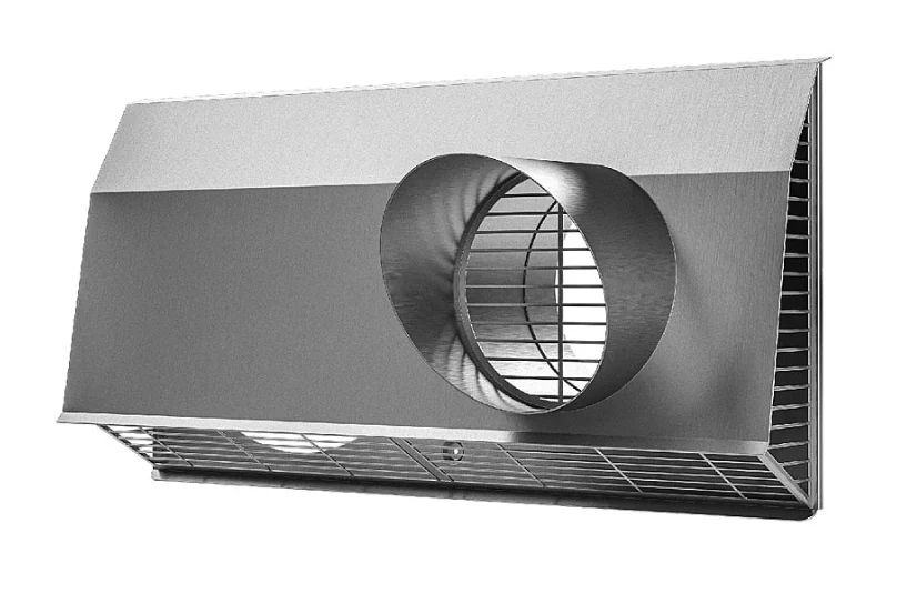 Комбинированная внешняя решетка на стену ComfoEdge, DN200, подключение слева, нержавеющая сталь