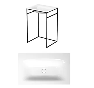 Раковина, Bette, BetteLux Shape, шгв 600*495*120, отверстия для смесителя-отсутствуют, BetteGlasur® Plus, цвет-белый