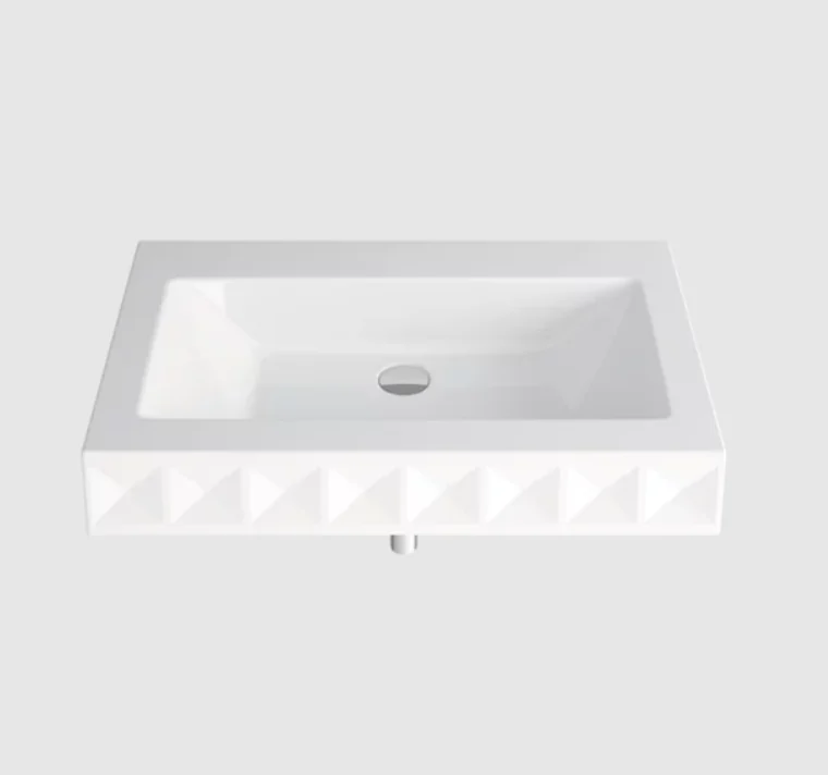 Раковина, Bette, BetteLoft Ornament, шгв 825*525*100, отверстия для смесителя-отсутствуют, цвет-белый
