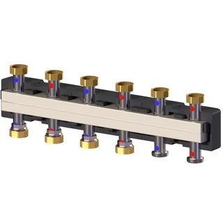 Коллектор распределительный, 1 1/2", 5 контуров, размер отвода-1 1/2", 4,5 м3/ч
