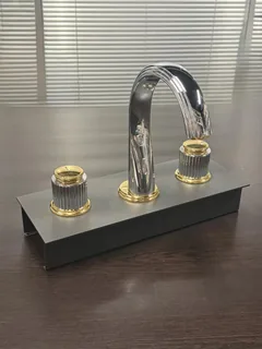 Смеситель для раковины, THG, Jaipur metal, цвет-Polished Chrome/Polished Gold — иконка