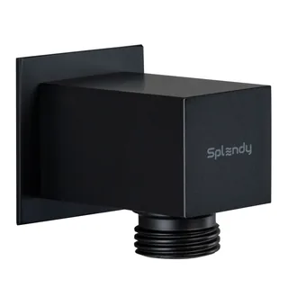 Шланговое подсоединение, Splendy, квадратный отражатель, без держателя, цвет-черный матовый — иконка
