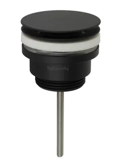 Донный клапан, Splendy, для раковин, универсальный, Click Clack, 1 1/4", цвет-черный матовый — иконка