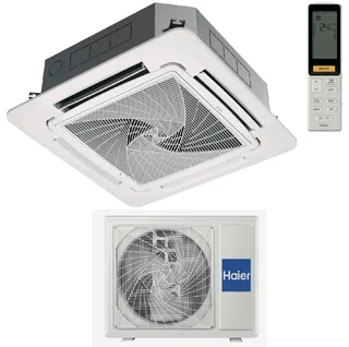 AB105S2SR1FA / 1U105S2SS2FB / PB-950QB, Сплит-система, Haier, Super Match Plus, кассетная, 4-х поточная с круговым потоком, с ИК пультом