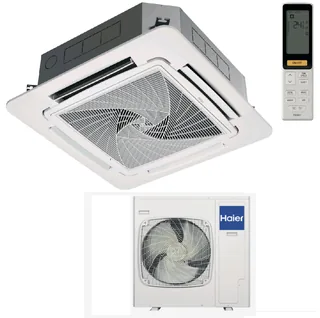 AB140S2SR1FA / 1U140S2SN2FB / PB-950QB, Сплит-система, Haier, Super Match Plus, кассетная, 4-х поточная с круговым потоком, с ИК пультом — иконка