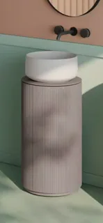 Тумба под раковину, Artceram, Opera, шгв 400*400*720, раковина-необходимо заказать, цвет-Platino (Товар заказной, возврату не подлежит)