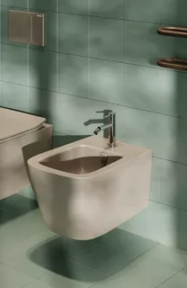Биде, Artceram, A16, подвесной, шгв 360*525*290, Saniglaze, цвет-Brown matera (Товар заказной, возврату не подлежит)