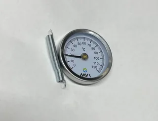Термометр, аксиальный, накладной, D63, от 0°C до 120°C
