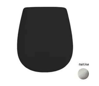 Сиденье для унитаза, Artceram, Azuley, шг 360*450, цвет-черный матовый (ПРОДАЕТСЯ ТОЛЬКО В КОМПЛЕКТЕ С ОСНОВНЫМ ИЗДЕЛИЕМ) (Товар заказной, возврату не подлежит)