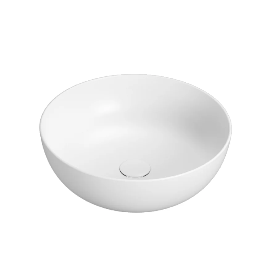 Раковина, Globo, T-EDGE, шгв 450*450*160, отверстия для смесителя-отсутствуют, CERASLIDE, BATAFORM, цвет-белый матовый