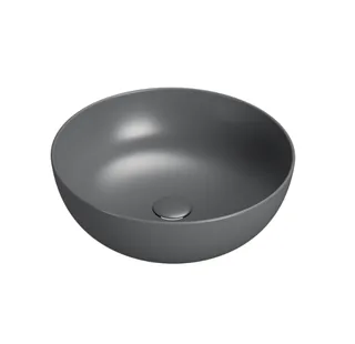 Раковина, Globo, T-EDGE, шгв 450*450*160, отверстия для смесителя-отсутствуют, CERASLIDE, BATAFORM, цвет-SMOKE