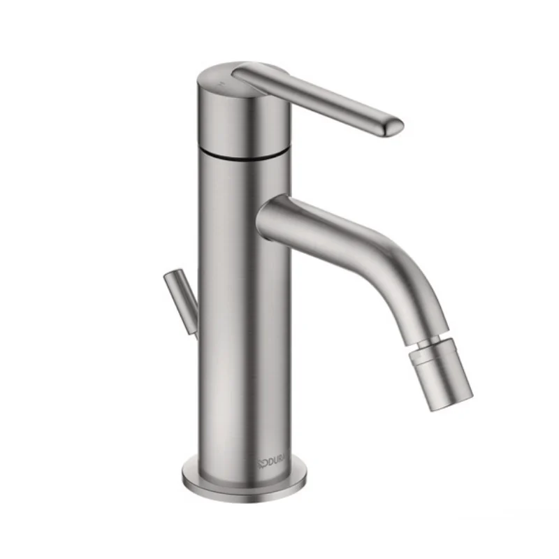 Смеситель для биде, Duravit, Balcoon, цвет-сталь брашированная