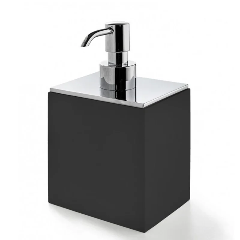 Дозатор для жидкого мыла, 3SC, BeMood Black, шгв 100*80*165, колба-композит чёрный, цвет дозатора-хром