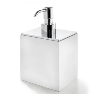 Дозатор для жидкого мыла, 3SC, BeMood White, шгв 100*80*165, колба-композит белый, цвет дозатора-Matt Satin Nickel — иконка
