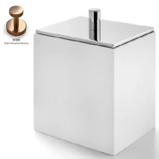 Контейнер универсальный, 3SC, BeMood White, с крышкой, шгв 100*80*125, цвет-композит белый/Warm Brushed Bronze