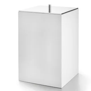 Урна, 3SC, BeMood White, с крышкой, шгв 200*200*320, цвет-белый матовый, цвет крышки-хром