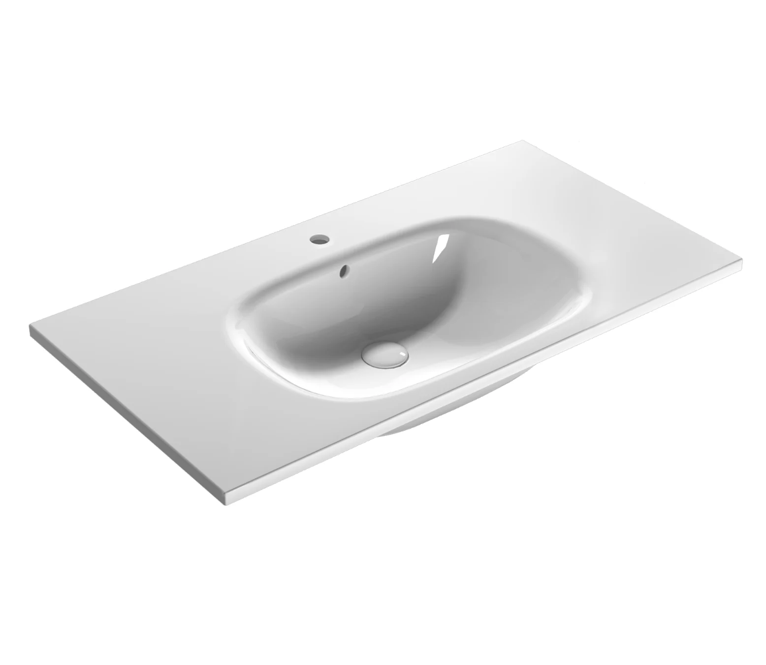 Раковина, Globo, Vanity Basins, шгв 960*510*180, отверстия для смесителя-1, CERASLIDE, BATAFORM, цвет-белый