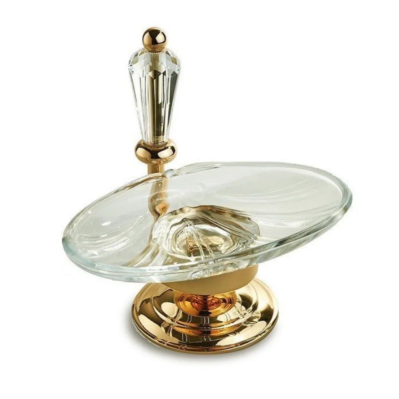 Мыльница, 3SC, Boheme, шгв 170*100*150, стекло, цвет-Polished Gold 24Kt, декоративный элемент-хрусталь Swarovski