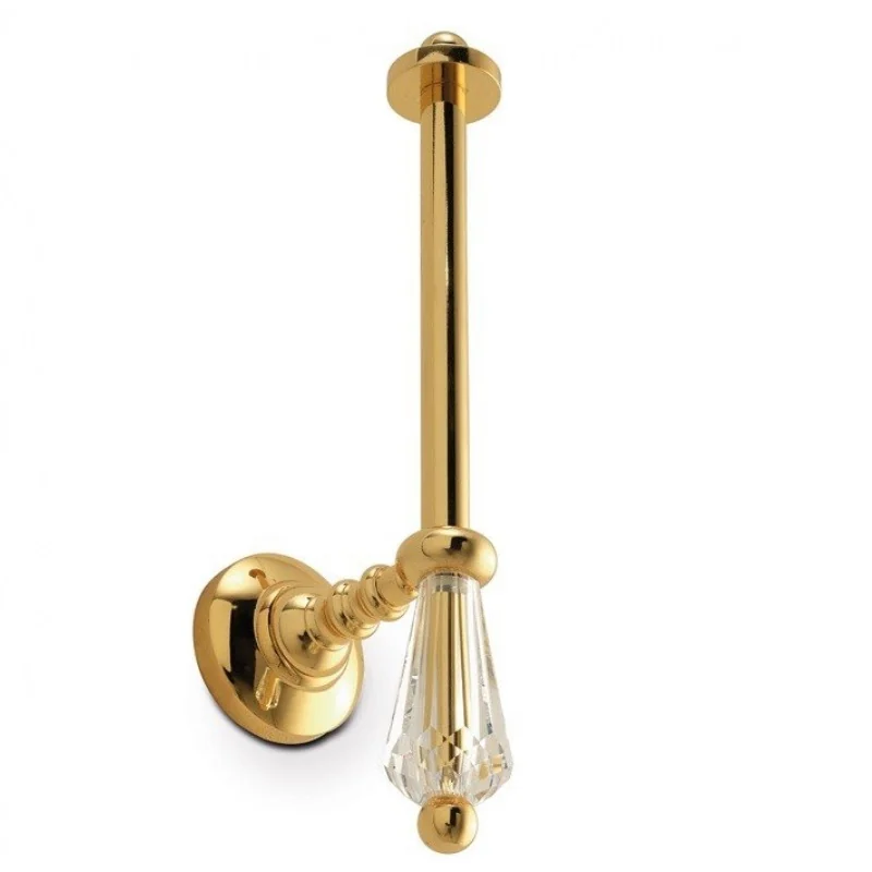 Держатель запасного рулона бумаги, 3SC, Boheme, шгв 50*100*230, цвет-Polished Gold 24Kt, декоративный элемент-хрусталь Swarovski